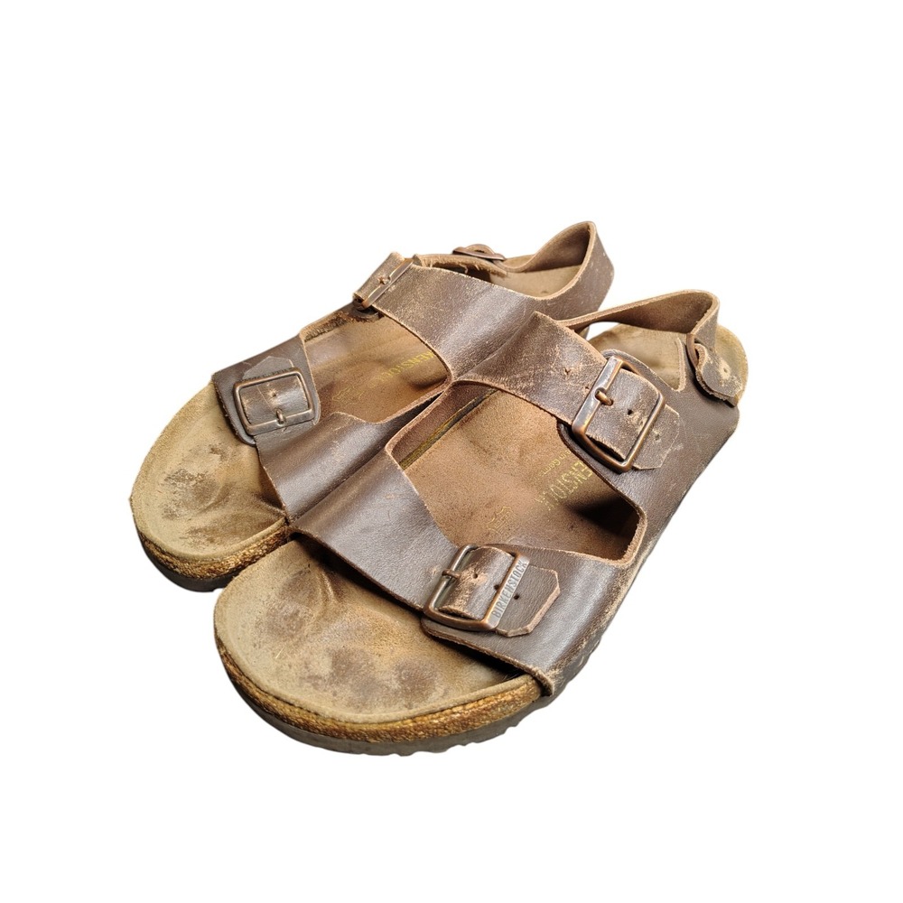 Milano Birkenstocks mens size 10 sandals brown